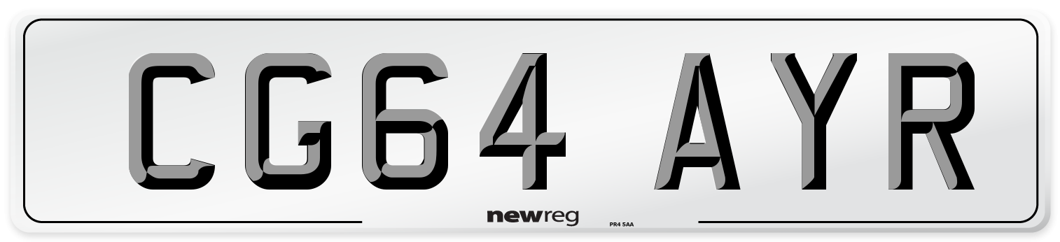 CG64 AYR Number Plate from New Reg